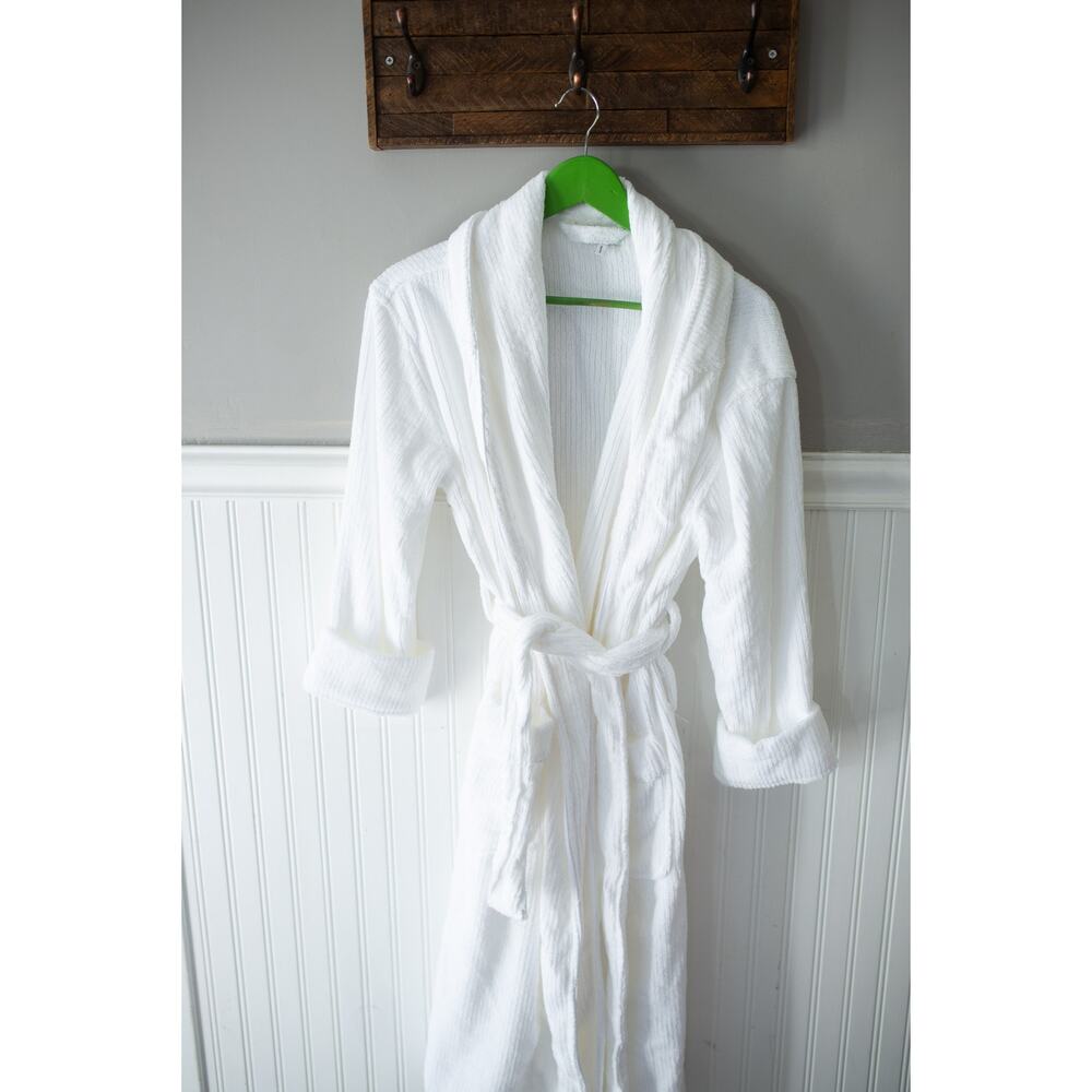 Cozy Earth Ribbed Terry Bath Robe Small NEW - Picture 2 of 5